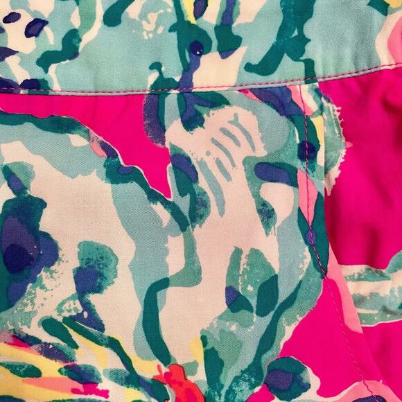 Lilly Pulitzer Cocoa Shorts Magenta Hottie Fringe 3" Inseam Size Medium - Picture 3 of 9
